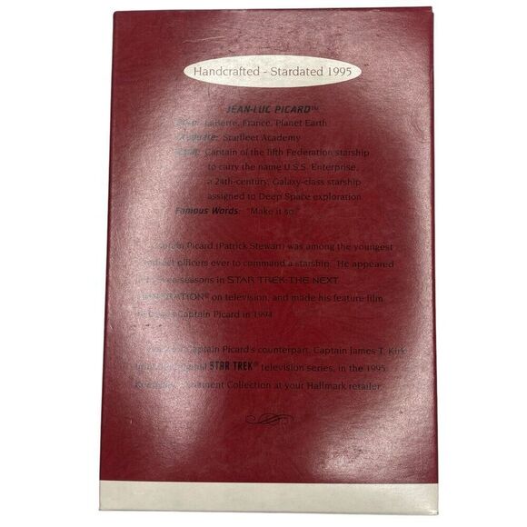 Captain Picard Star Trek Hallmark Ornament 1995 Next Generation - Picture 2 of 2